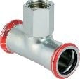 Geberit Geberit Mapress C-Stahl T-Stück mit Innengewinde d35-Rp1/2-35 verzinkt